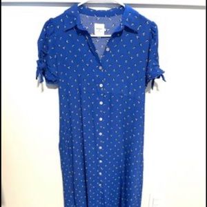 The Nines by Hatch Floral Print Tie Short Sleeve Maternity Dress